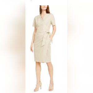 MaxMara Cream Wrap Dress Size 8